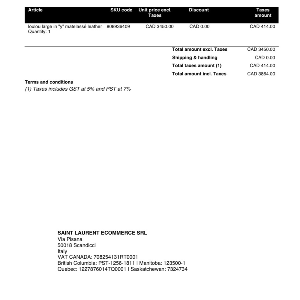 COPY - Yves Saint Laurent (YSL) Lou Lou large in black - Picture 7 of 7